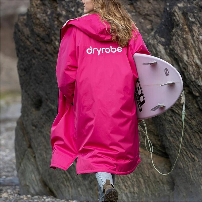 2024 Dryrobe Advance Long Sleeve Changing Robe V3 DALSV3 - Pink / Light Grey